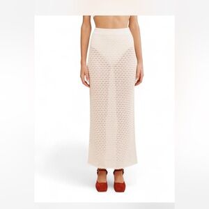 Posse Cream Crochet Maxi Skirt